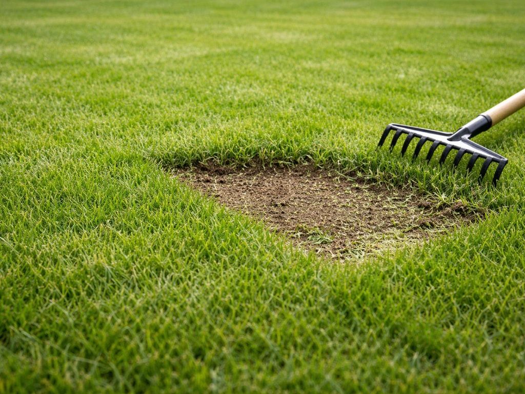 Close-up van een gelijkmatig gemaaid gazon van 3–4 cm met zichtbare verwijderde grassprieten/maaiselrand.