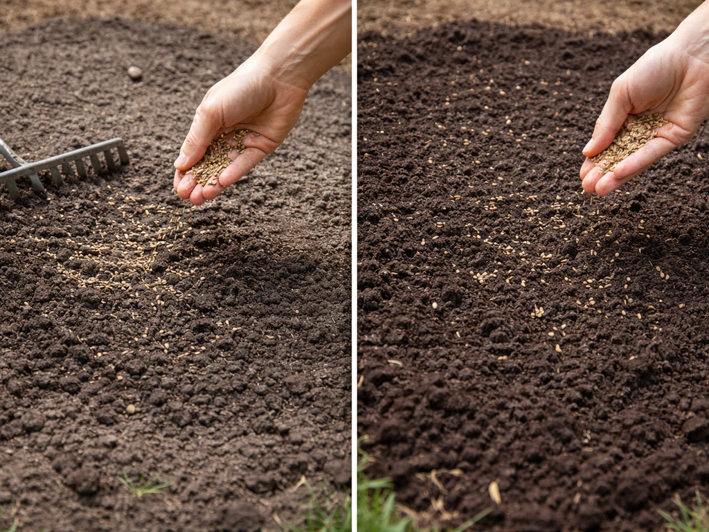gras zaaien op compost