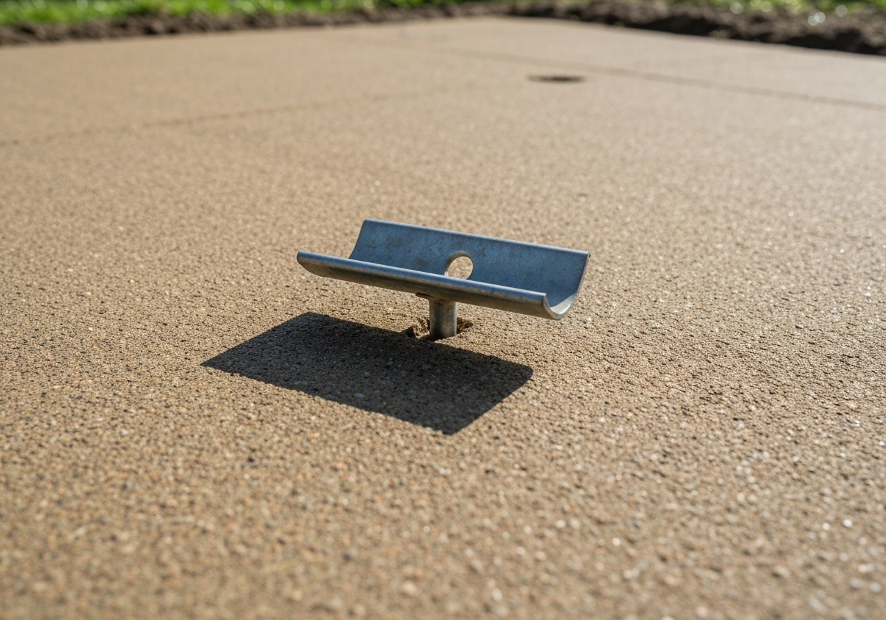 Vork in de tuin die voorzichtig een harde grondkorst na vorst doorbreekt, met losgekomen aarde zichtbaar.